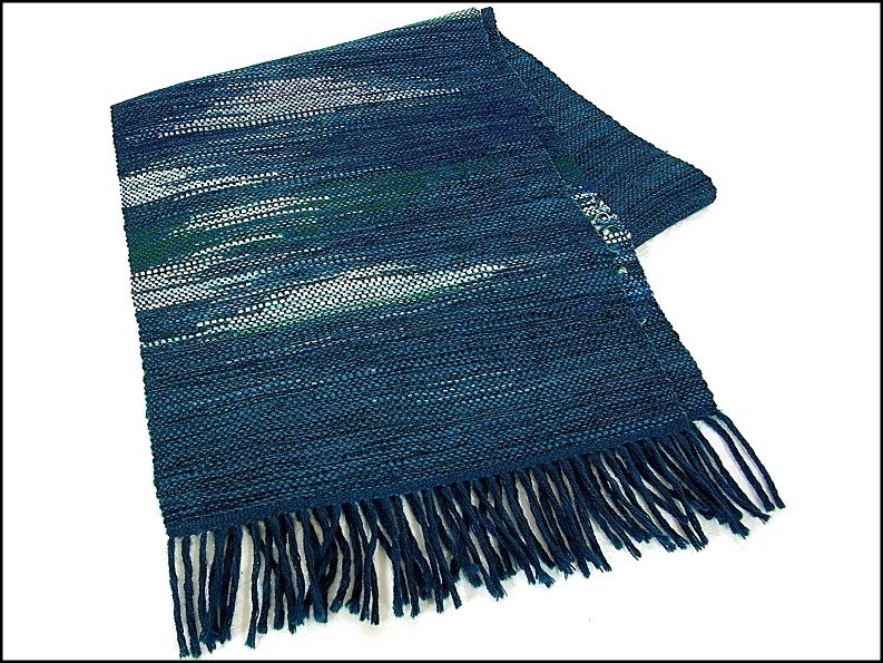 レア【優佳良織】北海道手織つむぎ 毛100% 大判ショール 伝統工芸